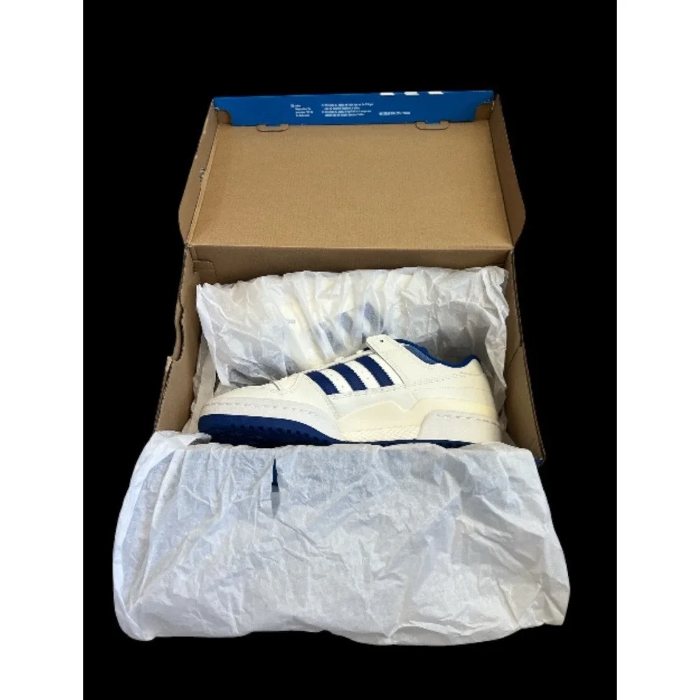 Size 10 - Adidas Forum CL Low White Royal Blue
